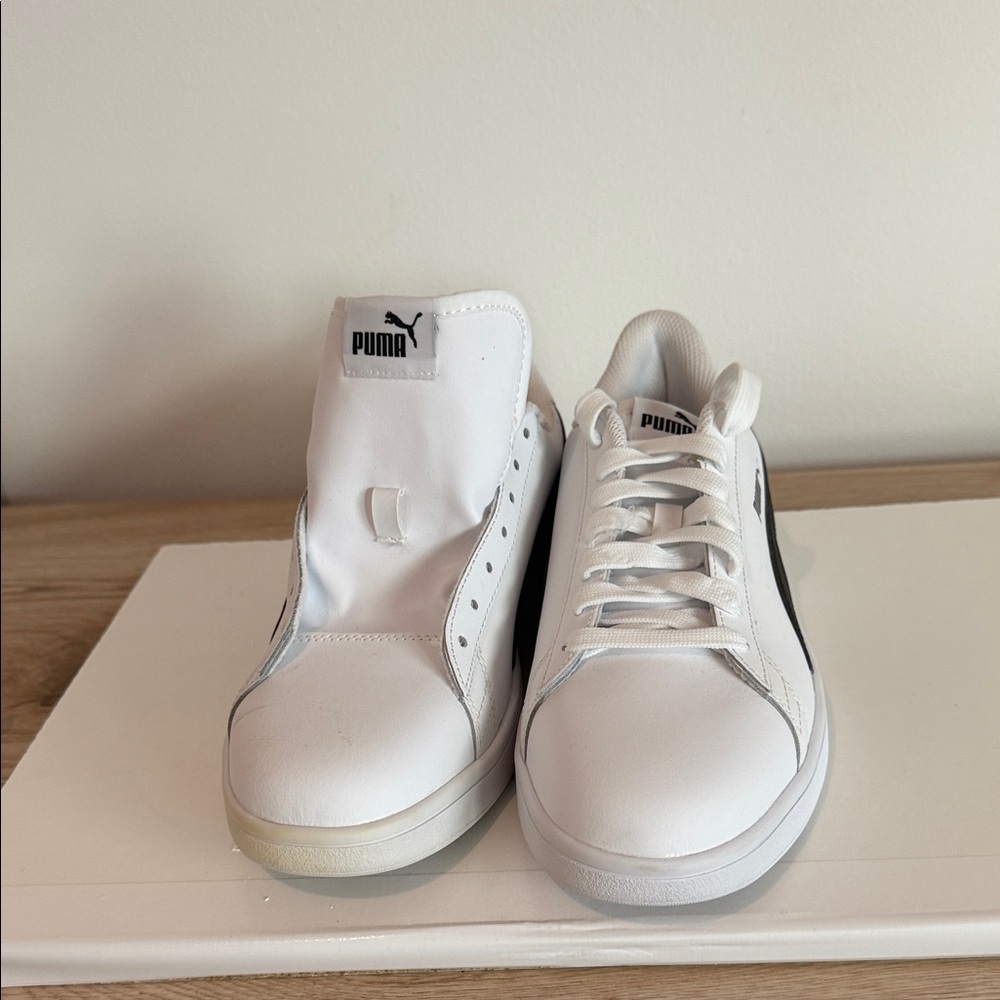 Puma White Sneakers with Black Accents